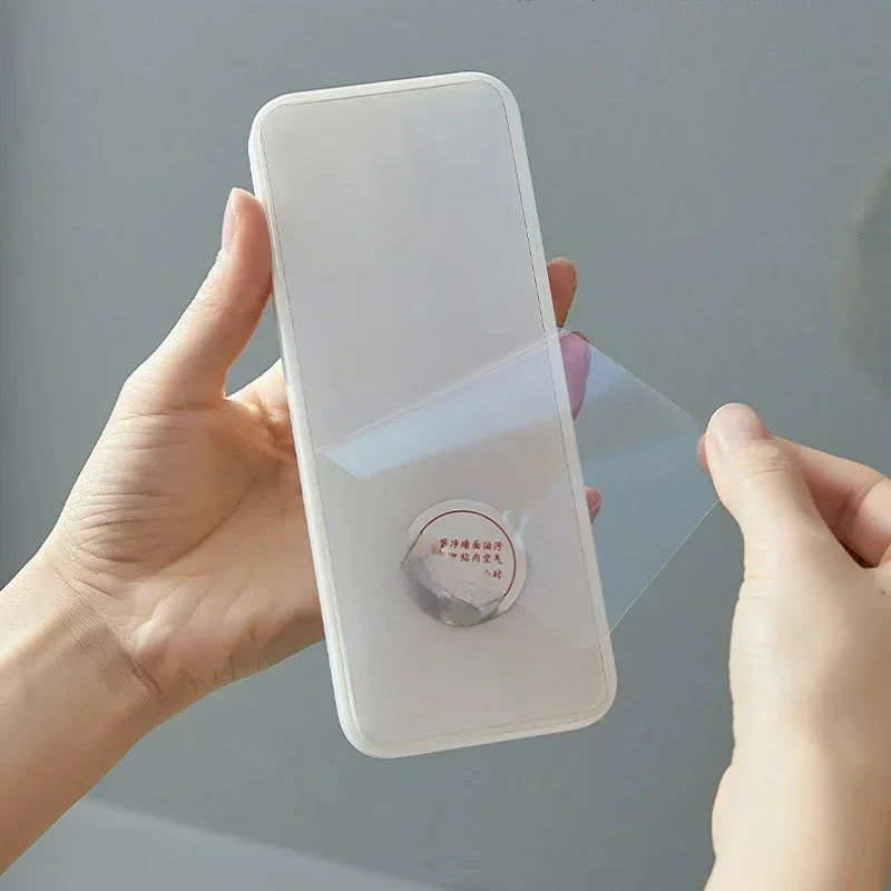 Wandmontierte Seifenschale mit Doppellage | Bohrfreie Ablage mit Ablaufschublade & Organizer-Funktion