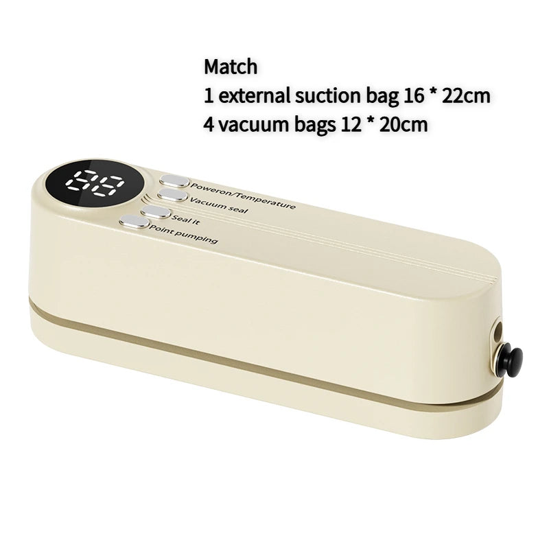 Kabellose Mini-Vakuumiermaschine | Tragbares Lebensmittel-Versiegelungsgerät mit USB-Aufladung