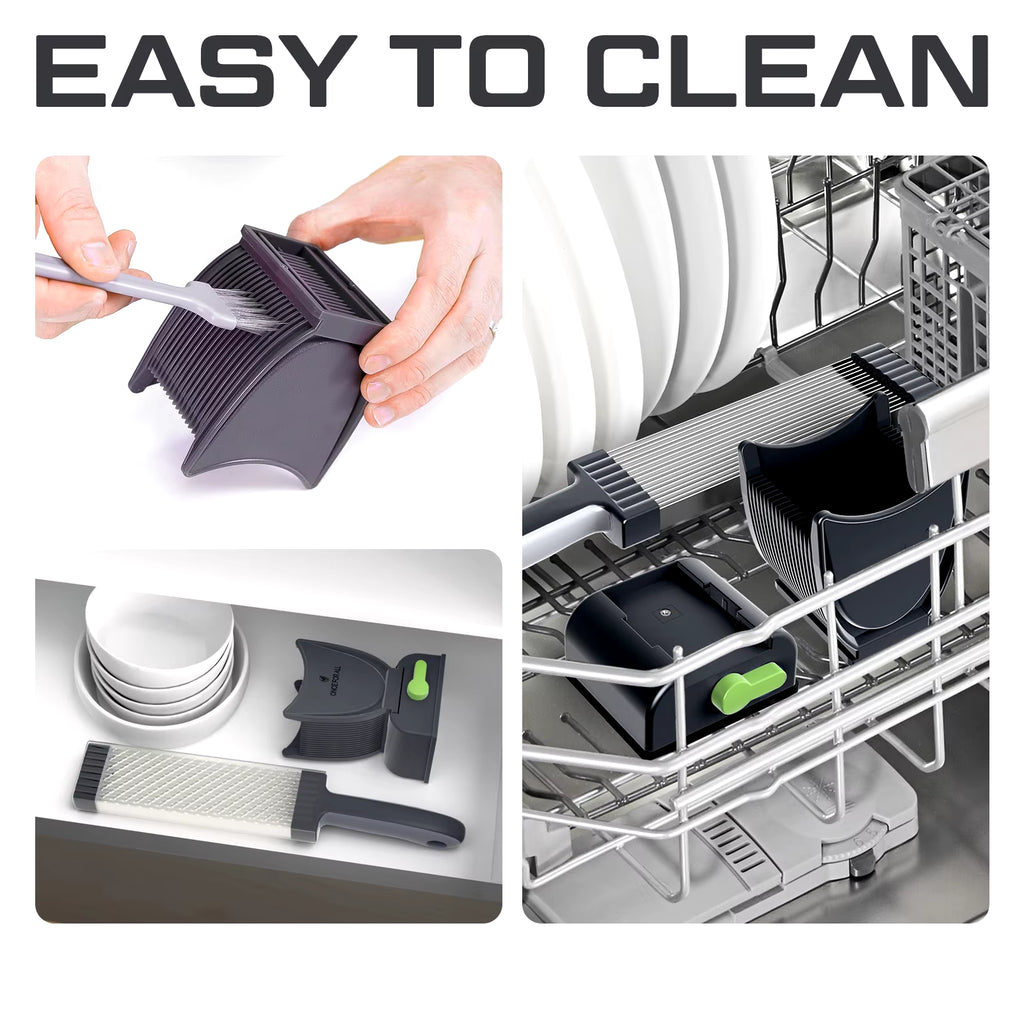 Fleischschneider mit Edelstahlklingen | Multifunktionaler Cutter für Scheiben, Streifen & Würfel