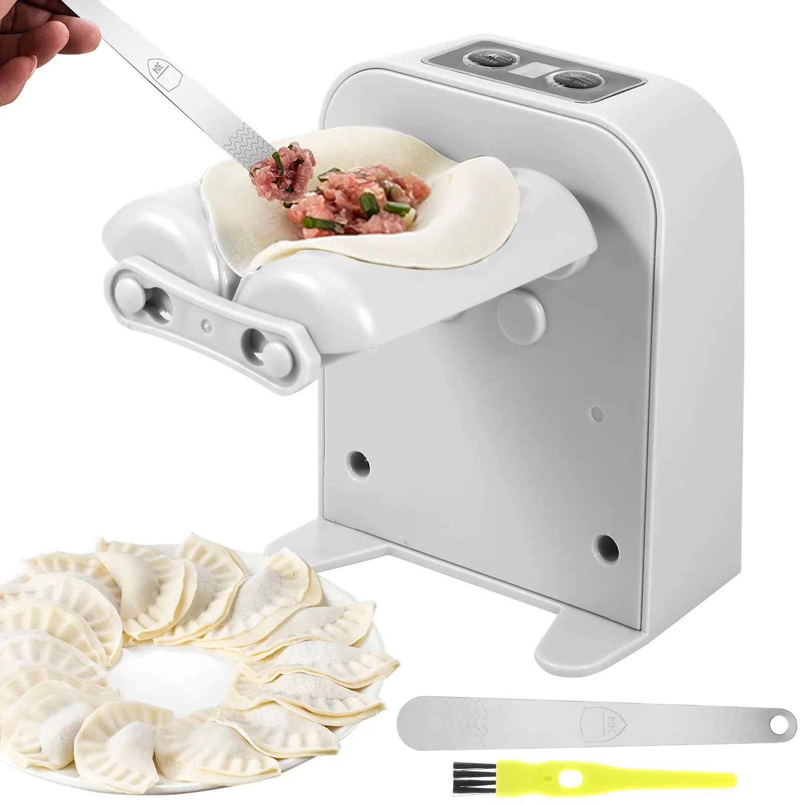 Elektrischer Dumpling Maker | Automatische Teigtaschen-Maschine mit Akku – 2 Modi, Schnell & Einfach zu Reinigen